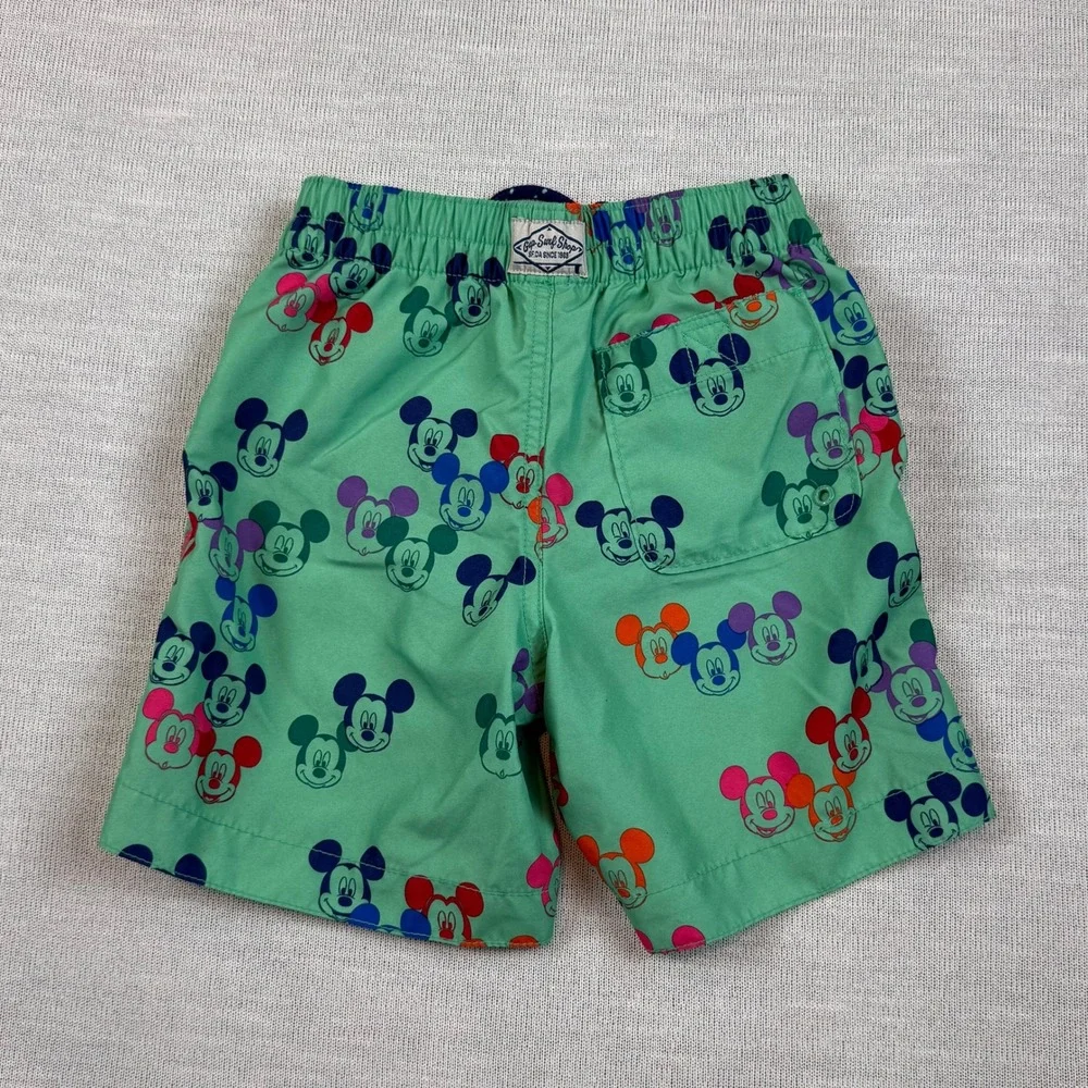 Kids Baby Gap Disney Mickey Mouse Swim‎ Trunks Size 5 Toddler Green